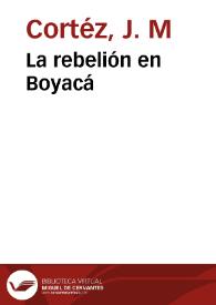 La rebelión en Boyacá