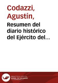 Resumen del diario histórico del Ejército del Atlántico, Istmo i Mompos, llamado después Ejercito del Norte; levantado i mandado por el ciudadano Jeneral en Jefe Tomás C. de Mosquera