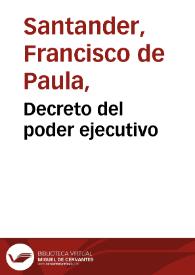 Decreto del poder ejecutivo