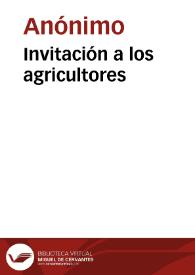 Invitación a los agricultores