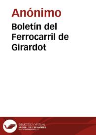 Boletín del Ferrocarril de Girardot