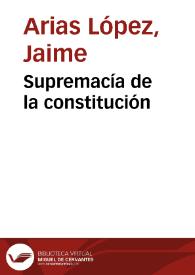 Supremacía de la constitución