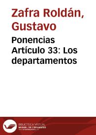 Ponencias Artículo 33: Los departamentos