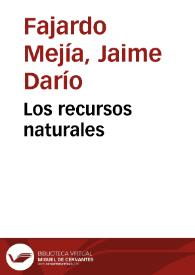 Los recursos naturales