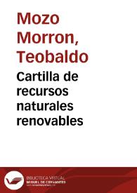 Cartilla de recursos naturales renovables