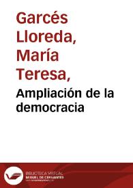 Ampliación de la democracia