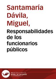 Responsabilidades de los funcionarios públicos