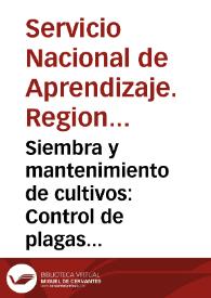 Siembra y mantenimiento de cultivos: Control de plagas y enfermedades