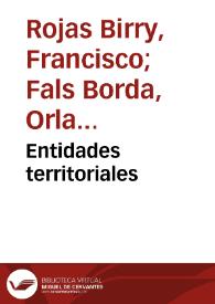 Entidades territoriales