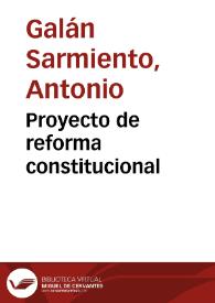 Proyecto de reforma constitucional