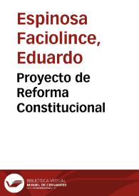 Proyecto de Reforma Constitucional