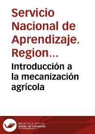 Introducción a la mecanización agrícola