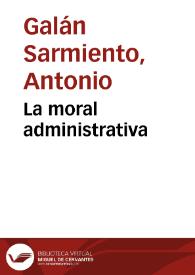 La moral administrativa