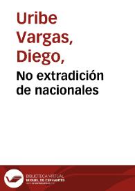 No extradición de nacionales