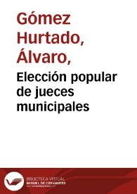 Elección popular de jueces municipales