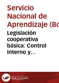 Legislación cooperativa básica: Control interno y externo - Cartilla No. 24