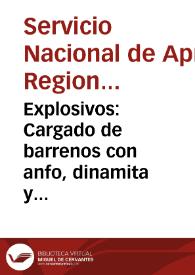 Explosivos: Cargado de barrenos con anfo, dinamita y cordón detonante a cielo abierto - Módulo No. 7