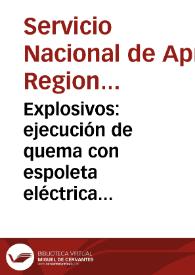 Explosivos: ejecución de quema con espoleta eléctrica - Módulo No. 6