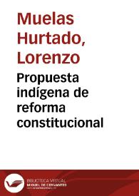 Propuesta indígena de reforma constitucional