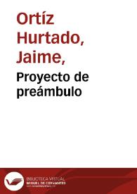 Proyecto de preámbulo