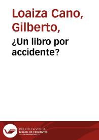 ¿Un libro por accidente?