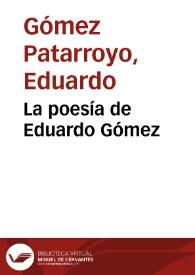 La poesía de Eduardo Gómez