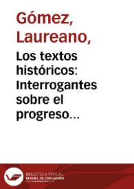 Los textos históricos: Interrogantes sobre el progreso de Colombia