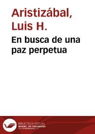 En busca de una paz perpetua