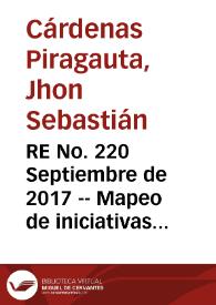 RE No. 220 Septiembre de 2017 -- Mapeo de iniciativas de educación económica y financiera en Colombia