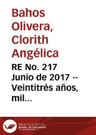 RE No. 217 Junio de 2017 -- Veintitrés años, mil documentos: caracterización, visibilidad e impacto de los Borradores de Economía