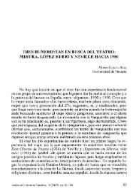 Tres humoristas en busca de teatro: Mihura, López Rubio y Neville hacia 1950