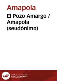 El Pozo Amargo