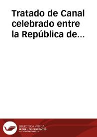 Tratado de Canal celebrado entre la República de Panamá y los Estados Unidos de América