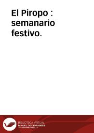 El Piropo  : semanario festivo.