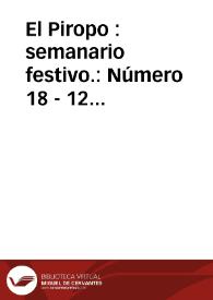 El Piropo  : semanario festivo. Número 18 - 12 septiembre 1931