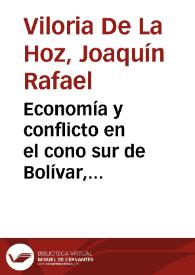 Economía y conflicto en el cono sur de Bolívar, Colombia