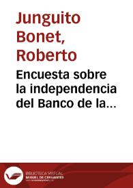 Encuesta sobre la independencia del Banco de la República