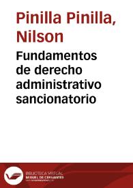 Fundamentos de derecho administrativo sancionatorio