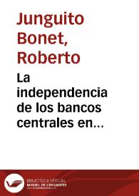 La independencia de los bancos centrales en entredicho: el caso colombiano