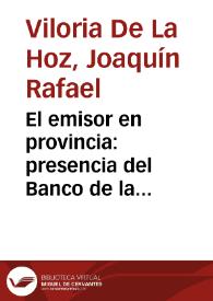 El emisor en provincia: presencia del Banco de la República en Barranquilla, Cartagena y Santa Marta, 1920 y 1950