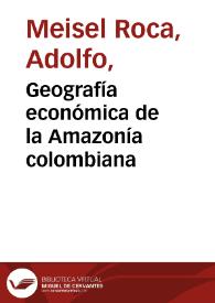 Geografía económica de la Amazonía colombiana