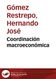 Coordinación macroeconómica