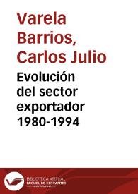 Evolución del sector exportador 1980-1994