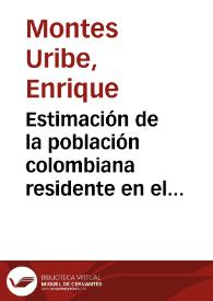 Estimación de la población colombiana residente en el exterior, 2003