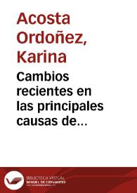 Cambios recientes en las principales causas de mortalidad en Colombia