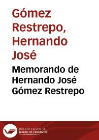 Memorando de Hernando José Gómez Restrepo