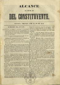 El Constituyente : Periódico Oficial del Gobierno de Oaxaca
. Alcance al núm. 20, viernes 4 de julio de 1856