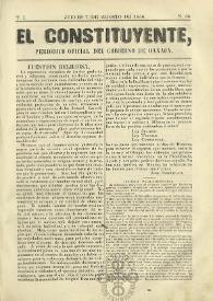 El Constituyente : Periódico Oficial del Gobierno de Oaxaca
. Tomo I, núm. 30, jueves 7 de agosto de 1856