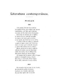 Literatura contemporánea. Rimas