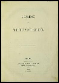 Cuestión de Tehuantepec